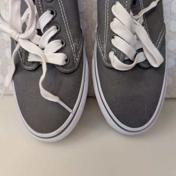 Vans Off The Wall Ortholite Sneakers Women's Size 8.5 Grey 721356 Lace Up Canvas - Picture 3 of 12